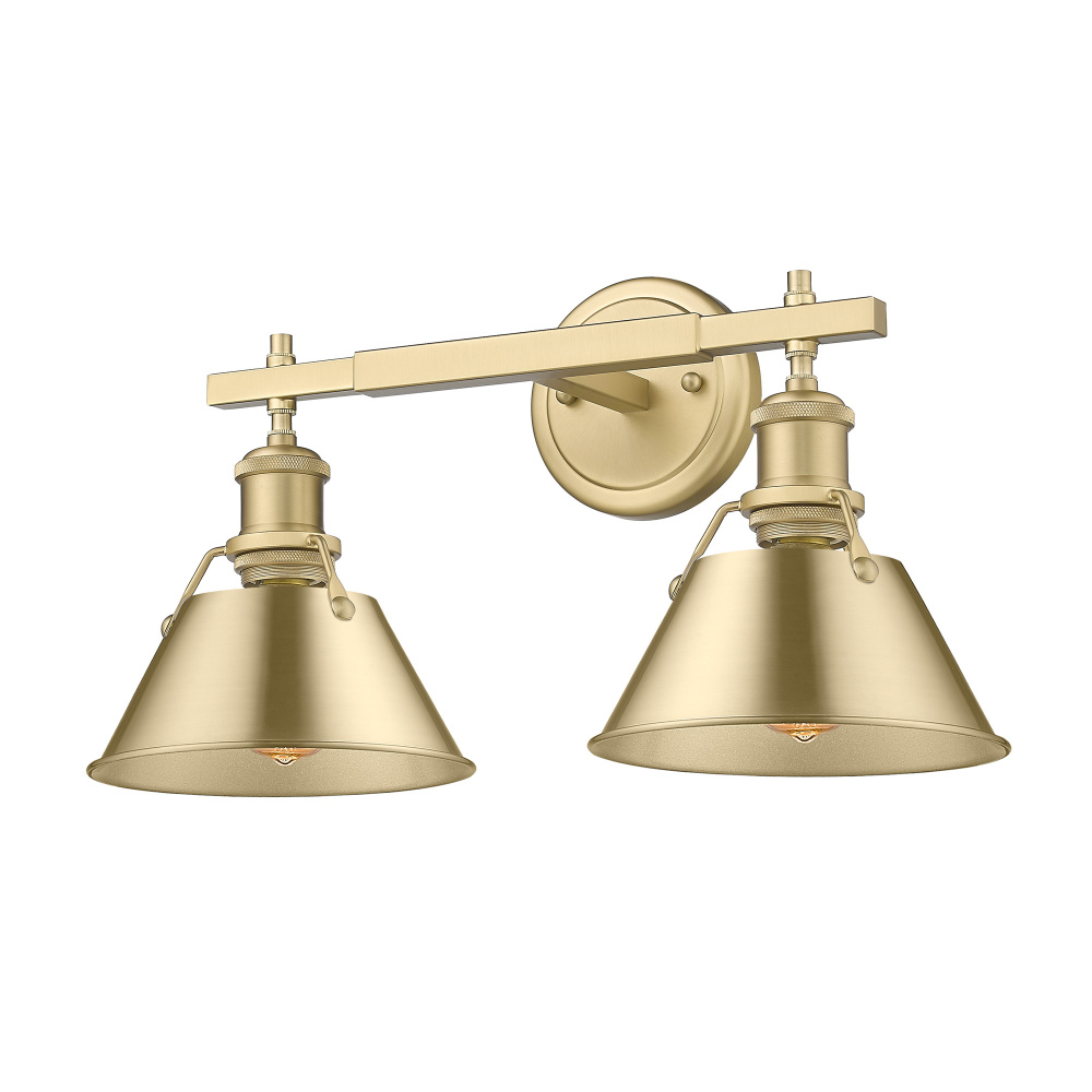 Yep by Golden Lighting Orwell 2-light Vanity in Brushed Champagne Brass